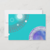 モダンターコイズ航海のウェディングRSVP 出欠カード (裏面)