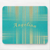 モダンターコイズ金ゴールド マウスパッド (正面)