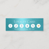 モダンターコイズ金属美しいサロンロイヤリティ ロイヤリティカード (正面)