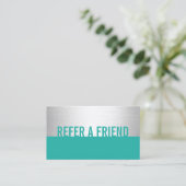 モダンターコイズ&シルバー美しいサロン紹介 紹介カード (スタンド正面)