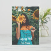 モダンターコイズ「ハッピー秋」フォトカスタム シーズンカード (スタンド正面)