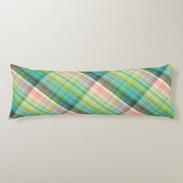 モダンタータンチェックグリーンタン格子模様。 ボディピロー