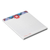 モダンタータンチェックスプラッシュカスタムスクリプトモノグラム線 ノートパッド (アングル)