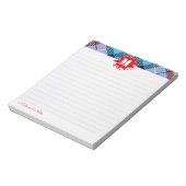 モダンタータンチェックスプラッシュカスタムスクリプトモノグラム線 ノートパッド (回転)