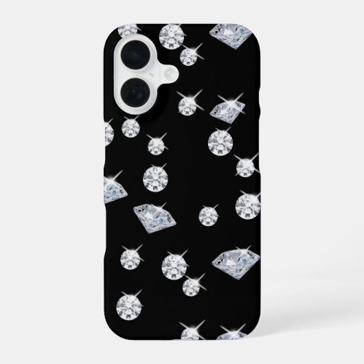 モダンダイヤモンド柄 iPhone 16ケース (裏面)