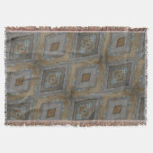 モダンダイヤ素朴ン風化木目 スローブランケット (正面)