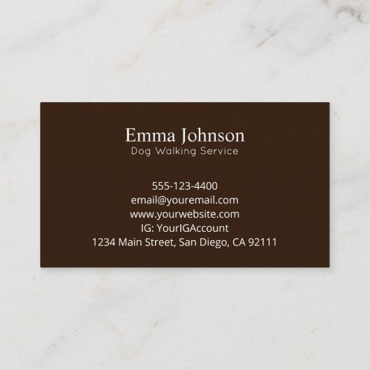 モダンダシュントのロゴドッグ歩く名刺 名刺 (裏面)