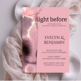 モダンダスティシンプルバラリハーサルディナー 招待状