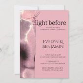 モダンダスティシンプルバラリハーサルディナー 招待状 (正面)