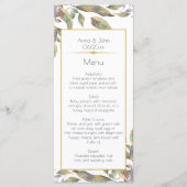 モダンダスティパープルセージ緑の金ゴールド離れメニュー2 | メニュー (正面)