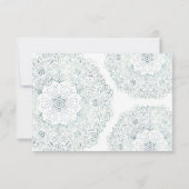 モダンダスティブルーの水結婚色のカレンダー セーブザデート (裏面)