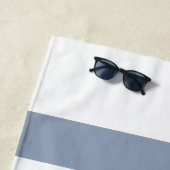 モダンダスティブルーストライプの ビーチタオル (インサイチュ)