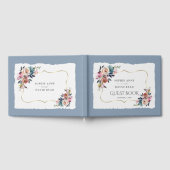 モダンダスティブルーミスティバラ結婚ズ ゲストブック (全面)