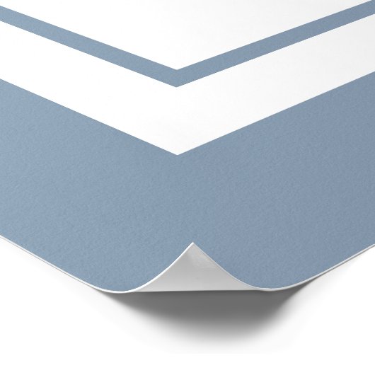 モダンダスティブルー結婚の歓迎サイン ポスター (角)