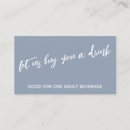 モダンダスティブルー買お飲みを エンクロージャーカード (正面)