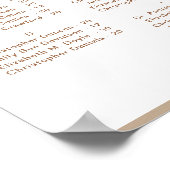 モダンダスティベージュのア結婚ルファベット ポスター (角)