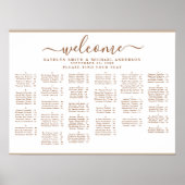 モダンダスティベージュのア結婚ルファベット ポスター (正面)