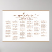 モダンダスティベージュのア結婚ルファベット ポスター (正面)