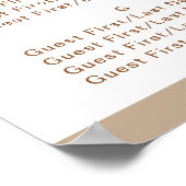 モダンダスティベージュのア結婚ルファベット ポスター (角)