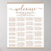 モダンダスティベージュのア結婚ルファベット ポスター (正面)