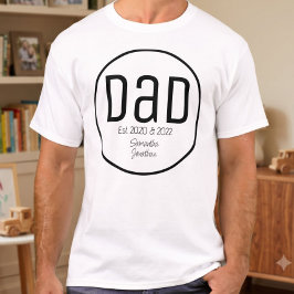 モダンダッド 誕生 お子様の名前 Tシャツ