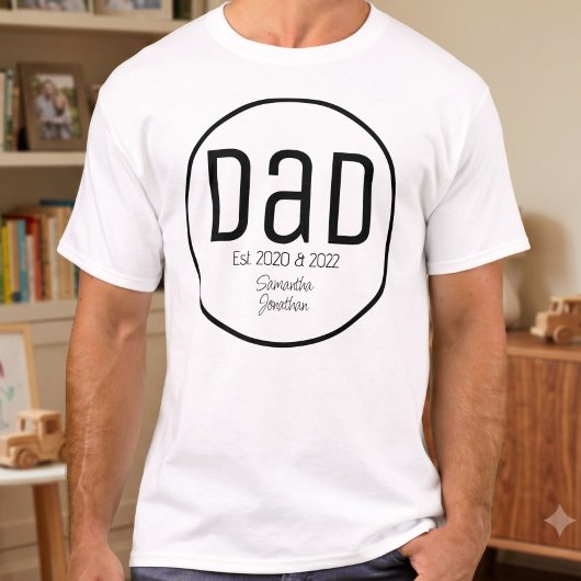モダンダッド 誕生 お子様の名前 Tシャツ
