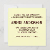 モダンダンスが楽しいブライズパーティ 招待状 (裏面)