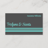 モダンダークグレイティール(緑がかった色)ストライププロフェッショナルスタイリッシュ 名刺 (正面)