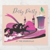 モダンダービーパーティーアールデコ スパークリングワインラベル (シングルラベル)