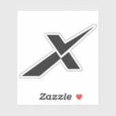 モダンチェックマークのXモノグラム シール (シート)