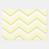 モダンチェボスタイリッシュンストライプイエローピンクパープル ラッピングペーパーシート (正面2)