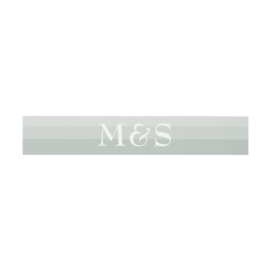 モダンチックなセージ色の結婚式 招待状ベリーバンド (フラット)