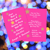 モダンチックなホワイトピニックゴールドスターズ グルーヴィーハoliday 招待状