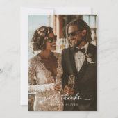 モダンチックな結婚式のお礼カード - With Thanks サンキューカード (正面)