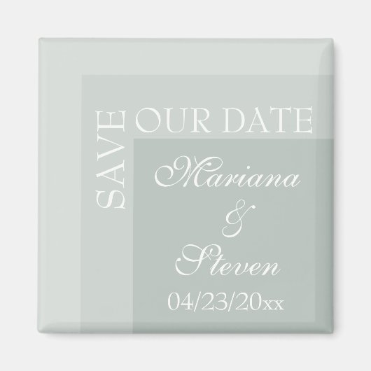 モダンチックな結婚式の席次表 マグネット (正面)