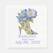 モダンチノワセリーハイヒールブライダルシャワー スタンダードランチョンナプキン (正面)