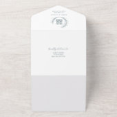 モダンチャイニーズオールインワン結婚式招待状 オールインワン招待状 (外側)