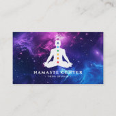 モダンチャクラ癒し/瞑想ソシアル&QRコード 名刺 (正面)