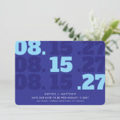 モダンチャンキー SAVE THE DATE ロイヤルブルー (スタンド正面)