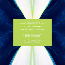 モダンチャートリーズ嫁結婚親 招待状