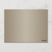 モダンチューペアクアピーコックフェザーテーブル番号 ポストカード (裏面)