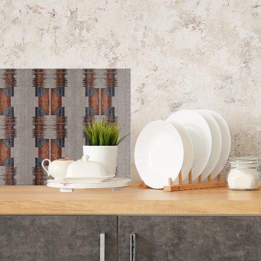 モダンチューペデニムと錆びガラス カッティングボード