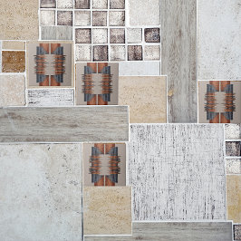 モダンチューペデニムと錆パターン タイル