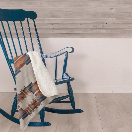 モダンチューペデニムアンドラスト シェルパブランケット