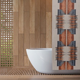 モダンチューペデニムアンドラスト シャワーカーテン