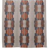 モダンチューペデニムアンドラスト シャワーカーテン (正面)