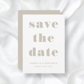 モダンチューペベージュタイポグラフィ結婚ズ セーブザデート