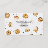 モダンチョコレートチップクッキー水の色のパターン 名刺 (裏面)