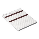 モダンチョコレートブラウンミックスレシピ ノートパッド (アングル)