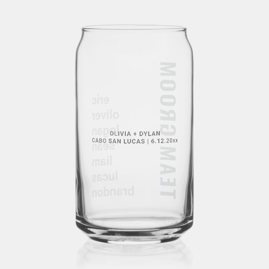 モダンチームグルーム仲間たちへのギフト ガラス缶 (裏面)